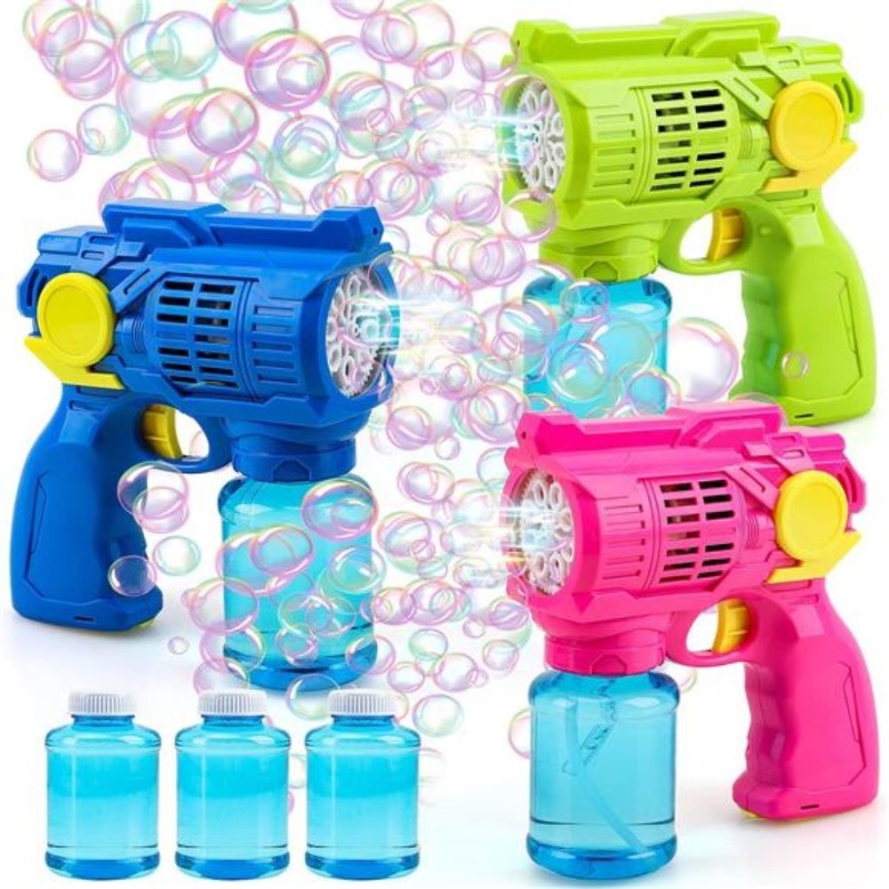 3 Pack Bubble Guns for Kids Bubble Machine for Kids Bubble Maker